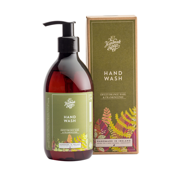 All Natural Environmentally Friendly Handmade Chemical Free Sweet Orange Frankincense Basil Essential Oil Hand Wash Liquid Soap